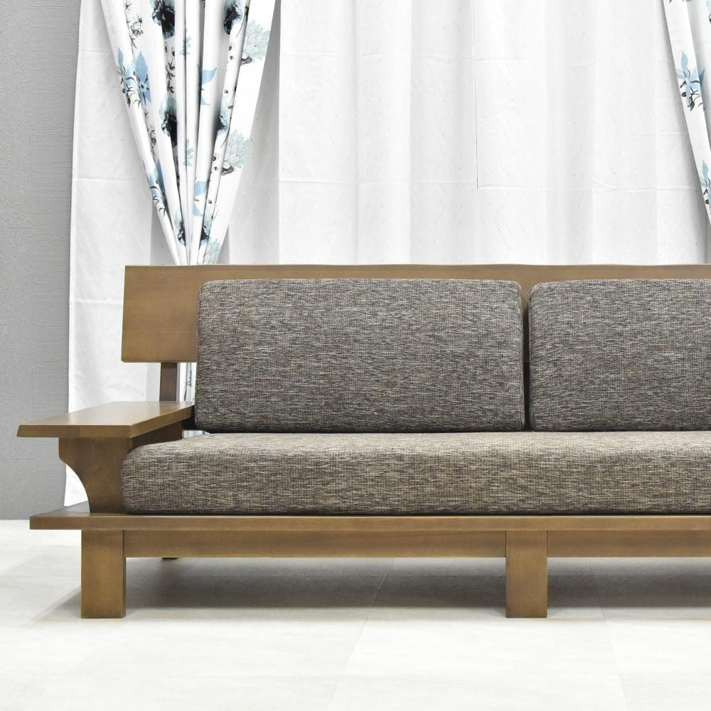 2人掛け ソファ 幅160cm 和モダン 高級 タモ材 フレーム