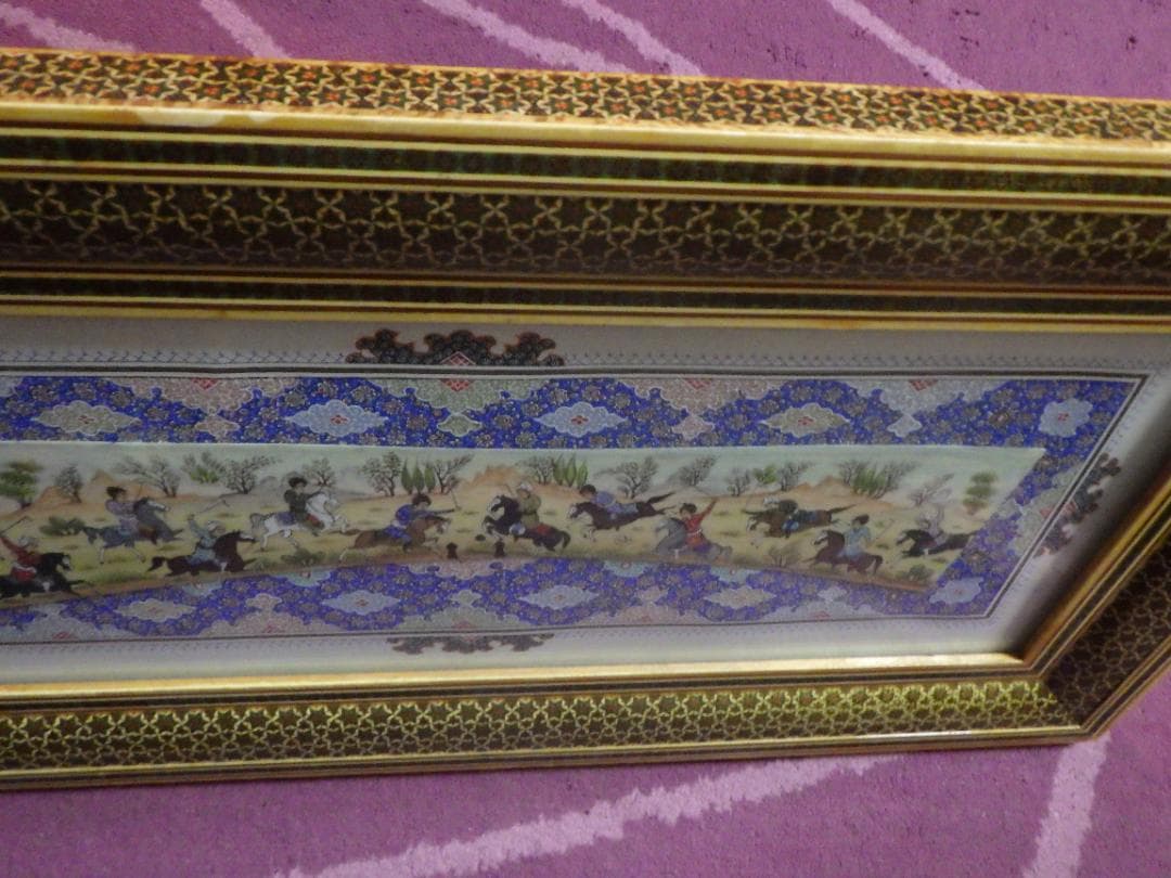 ミニアチュール 細密画 イスラーム美術 ペルシャ美術 馬と人物 肉筆画