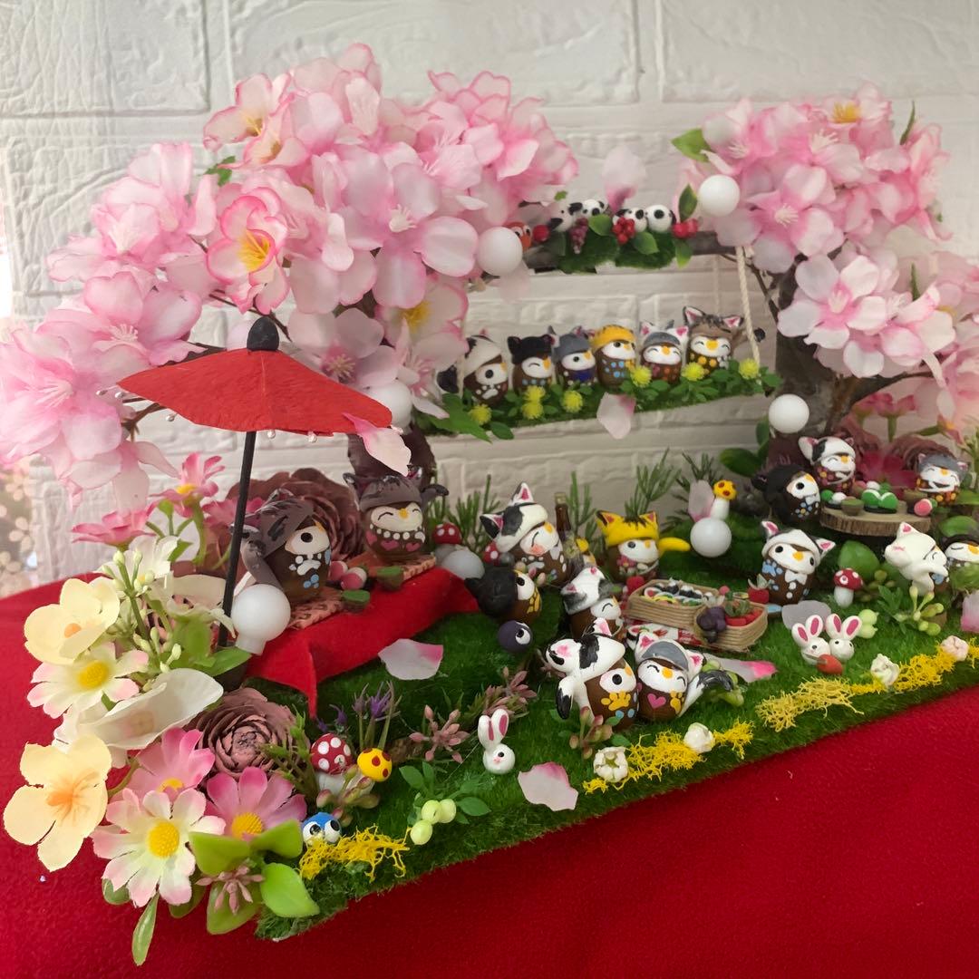 どんぐりアート♡桜満開BIGオブジェ♡