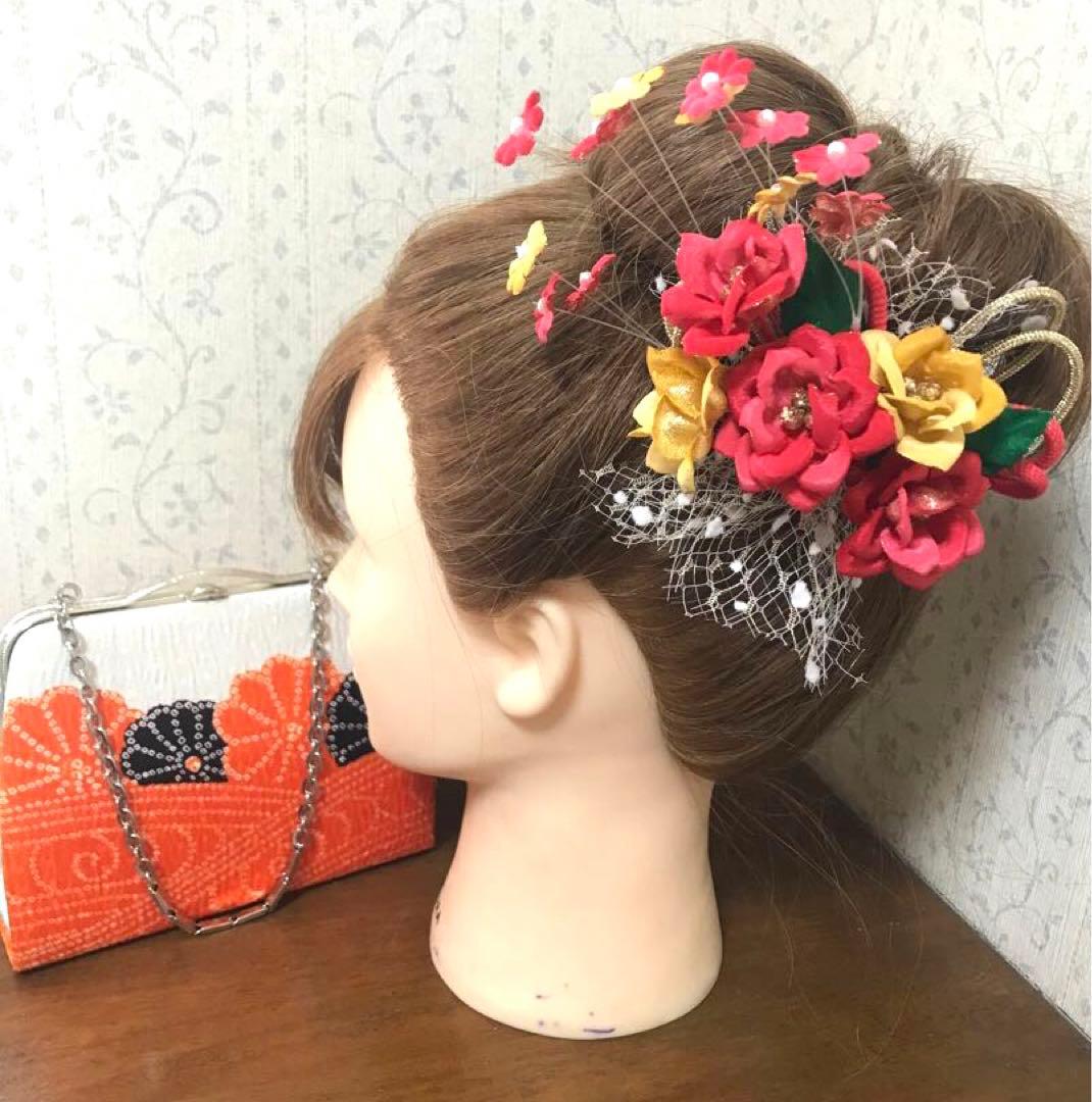 七五三 3歳　5歳　女の子着物 フルセット 正絹　可愛い古典❤️