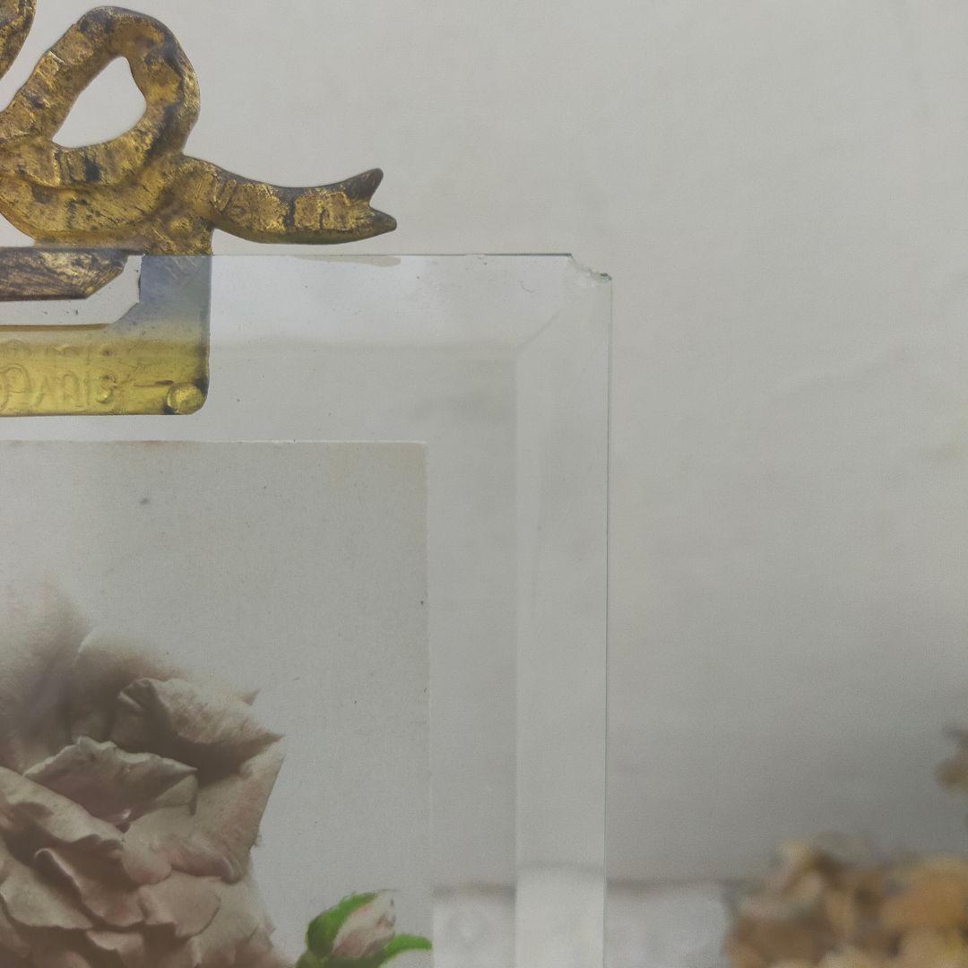 フランス ガラスのフォトフレーム リボン　アンティーク 　ヴィンテージ