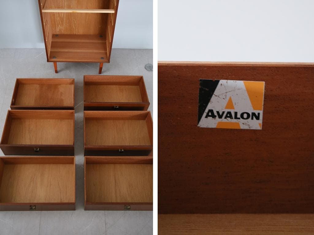 英国アンティークAVALONアバロン製6杯ドロワー/チェスト/タンス92-154