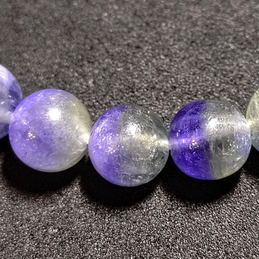 ★全珠バイカラータンザナイト 8.5-9ミリ珠 ブレスレット(SA+ 珍品！)