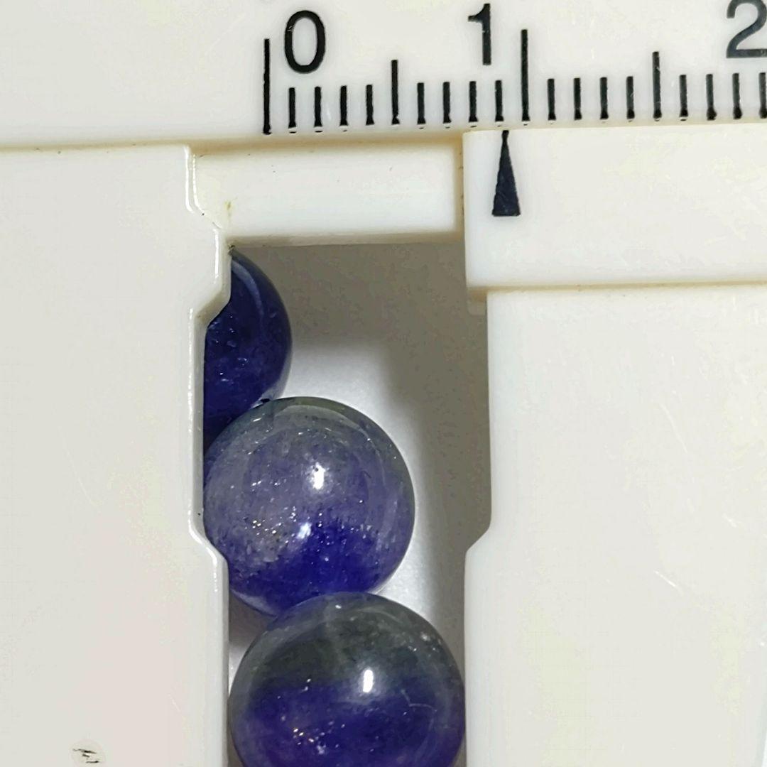 ★全珠バイカラータンザナイト 8.5-9ミリ珠 ブレスレット(SA+ 珍品！)