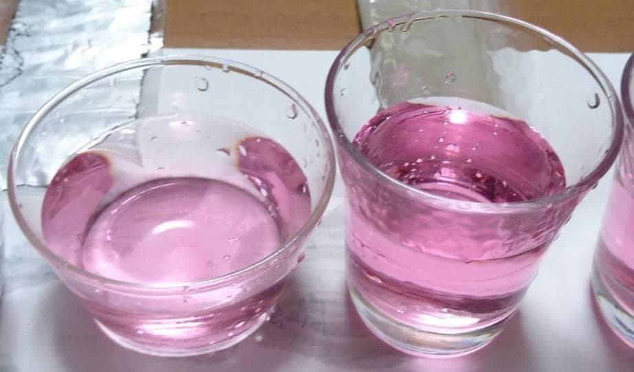 テラヘルツ鉱石を入れたアンクレット 長さ25cm ２本入り 赤色