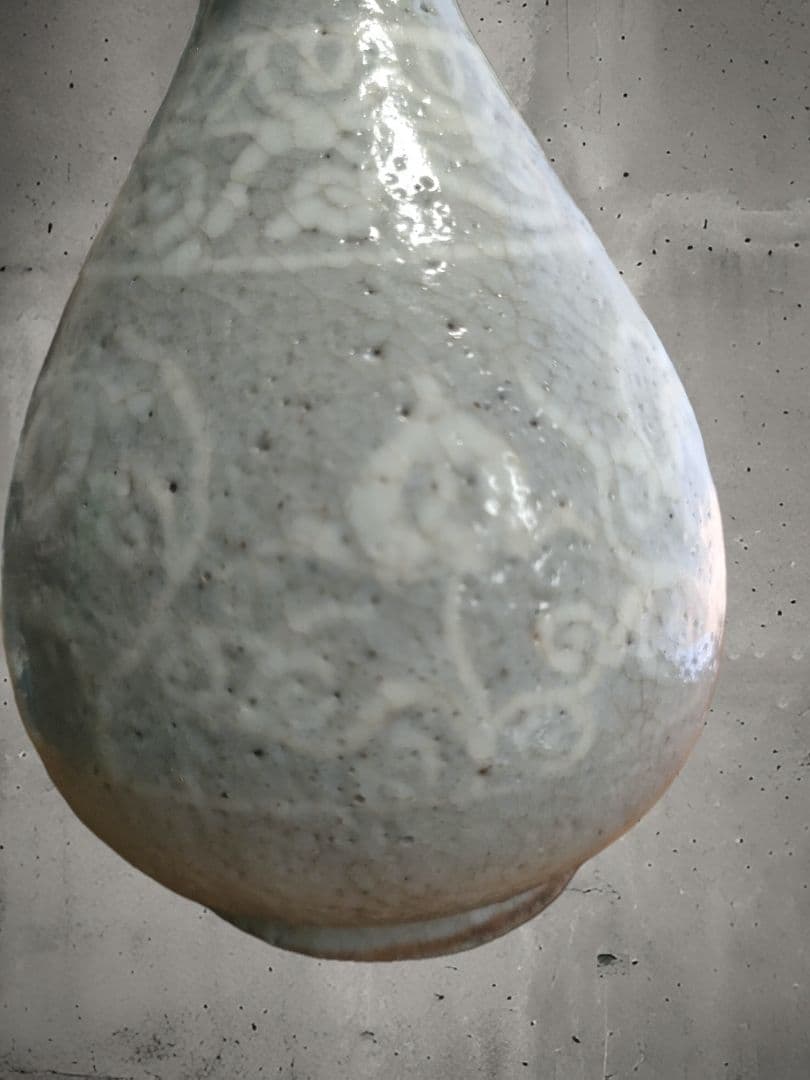 高麗青磁 徳利 花入 時代物 白象嵌 朝鮮美術 - メルカリ