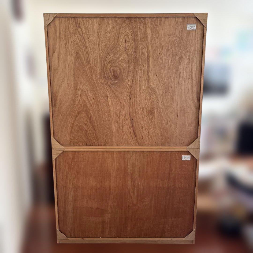 美品ACTUS購入 日本製 食器棚 本棚シェルフ引き出し収納 稼動棚カップ