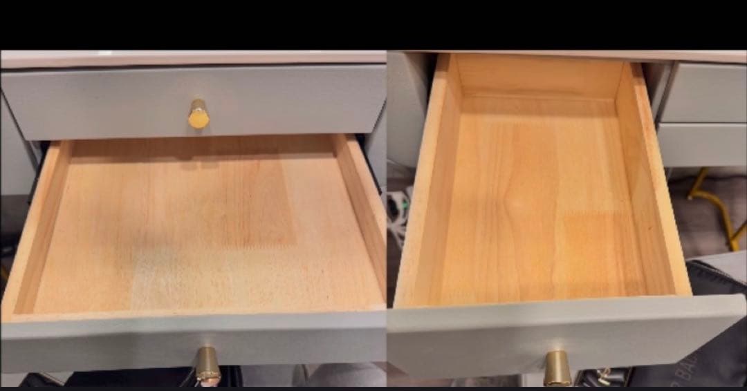 化粧デスク + 椅子/鏡 セット グレー/白マーブル