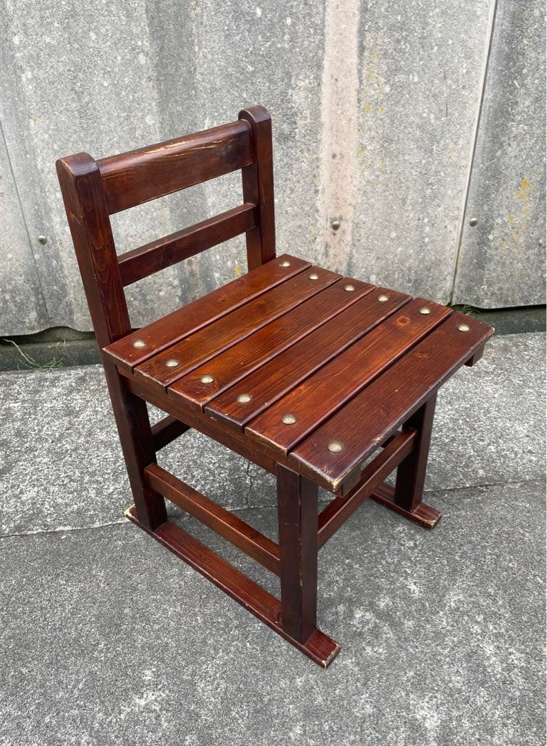 ビンテージ/木製/ドレッサー/鏡台/椅子/スツール/セット