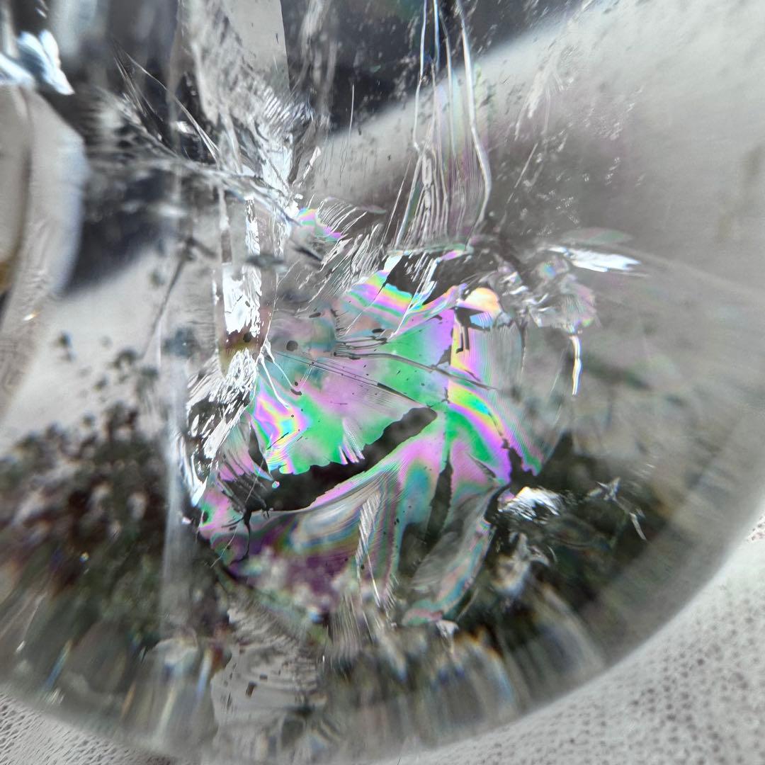 M-42虹入りガーデンクォーツ丸玉 水晶スフィア 天然石 クリスタル58mm