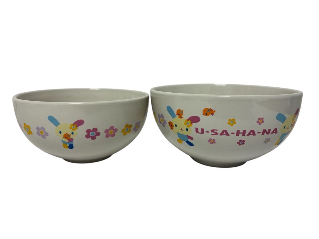平成レトロ】未使用 2005年 サンリオ ウサハナ どんぶり 茶碗セット