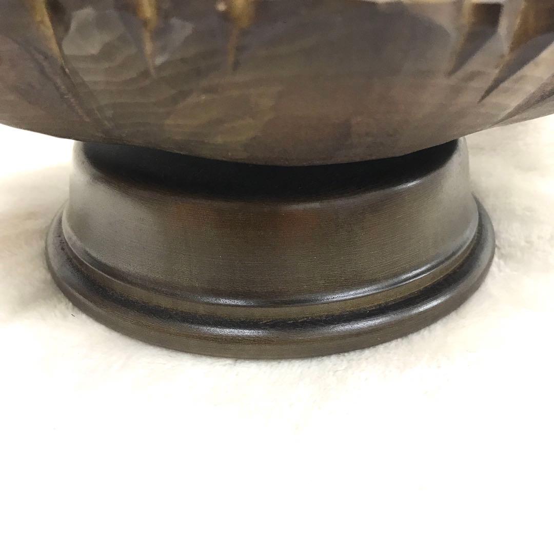 希少リュージュ葡萄木彫り回転式オルゴールフルーツスタンド高級ヴィンテージレア彫刻