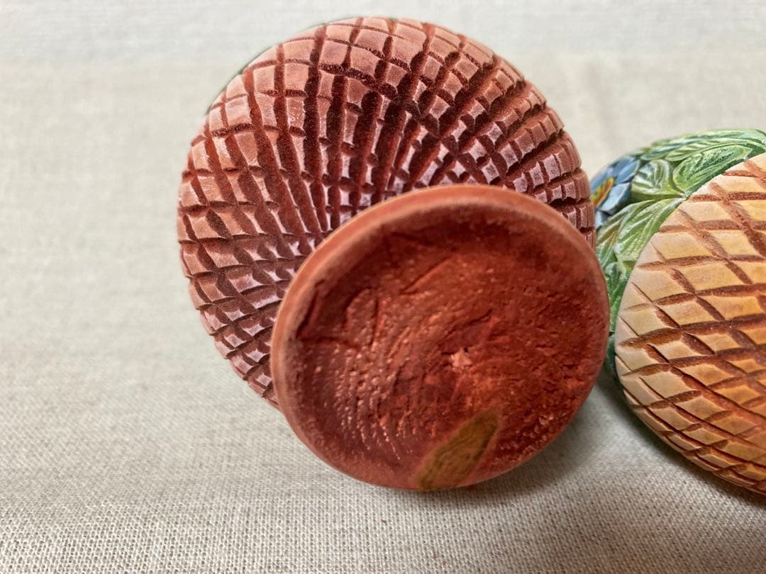 ロシア雑貨☆イースターエッグ型カービングマトリョーシカ(3P)フラワーバスケット