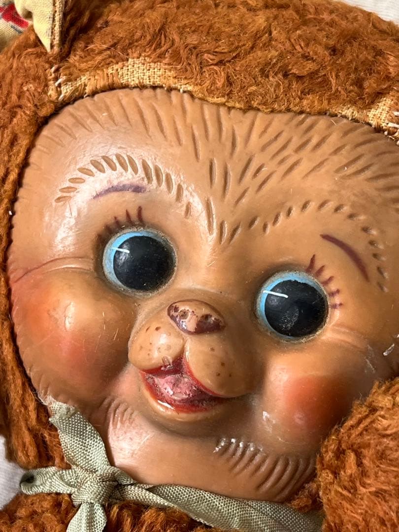 アンティークヴィンテージGUNDラバーフェイスドールテディベア ぬいぐるみベア