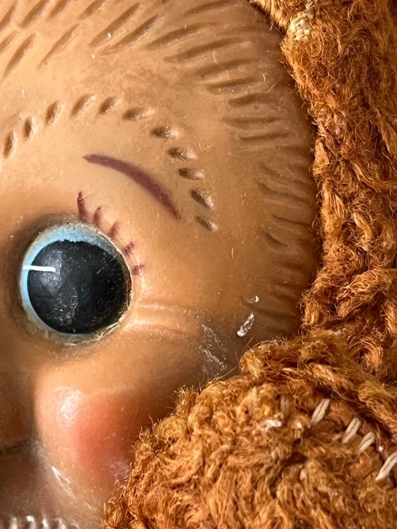 アンティークヴィンテージGUNDラバーフェイスドールテディベア ぬいぐるみベア