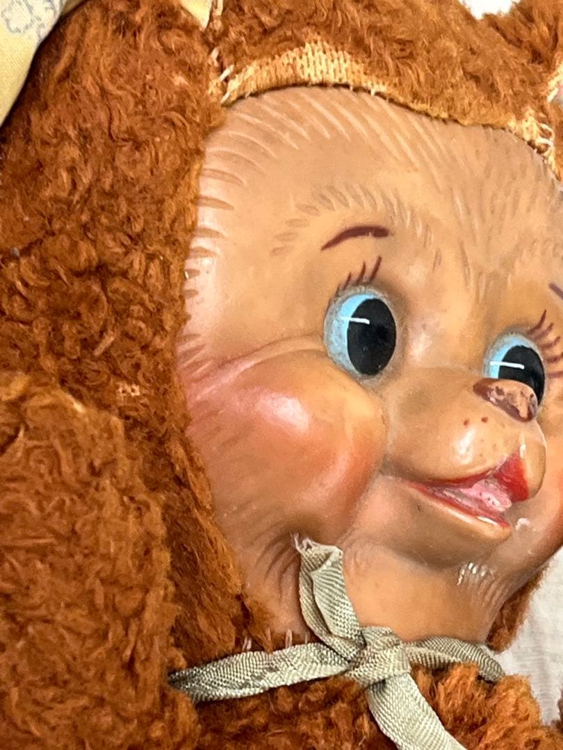 アンティークヴィンテージGUNDラバーフェイスドールテディベア ぬいぐるみベア