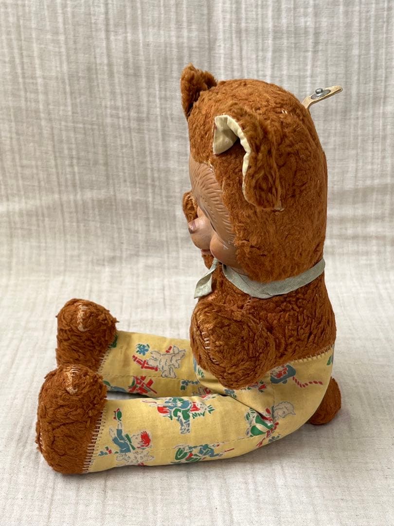 アンティークヴィンテージGUNDラバーフェイスドールテディベア ぬいぐるみベア