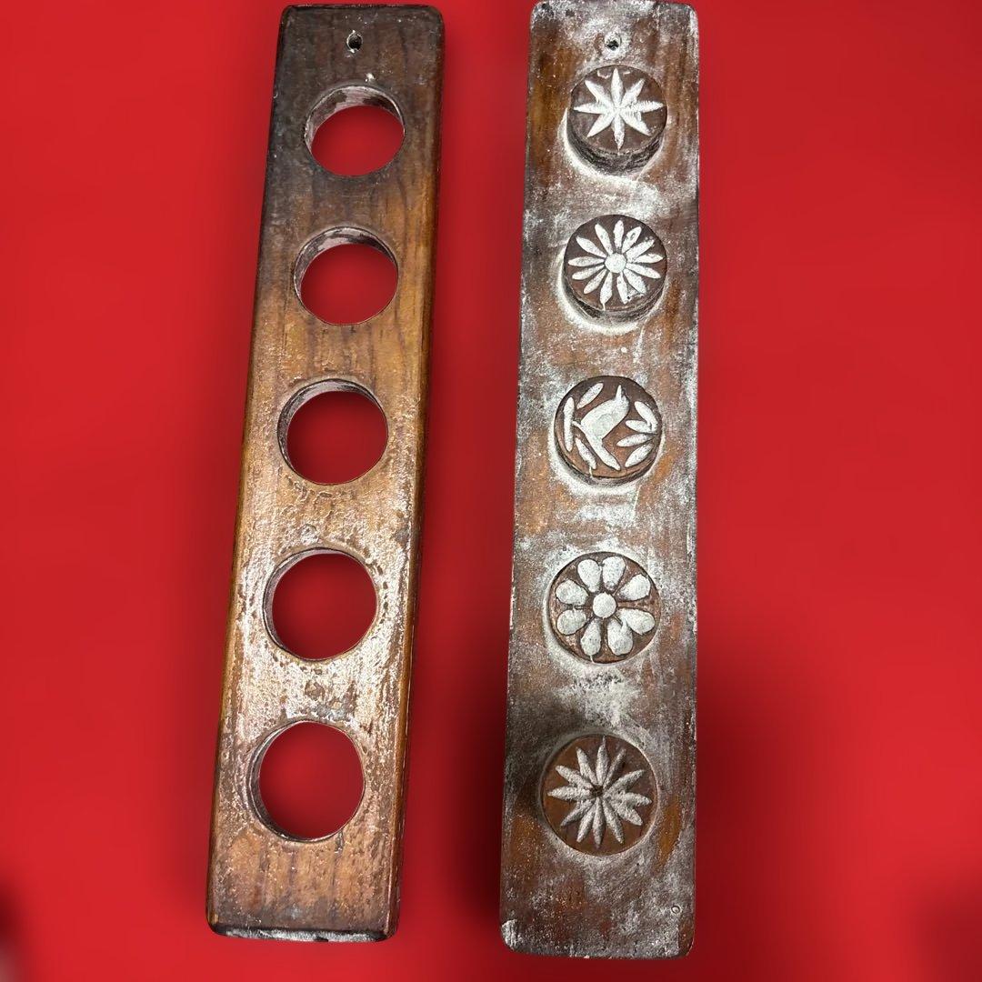 和菓子 道具 木型 押型 古道具 果物 桃 花 菊 骨董 セット