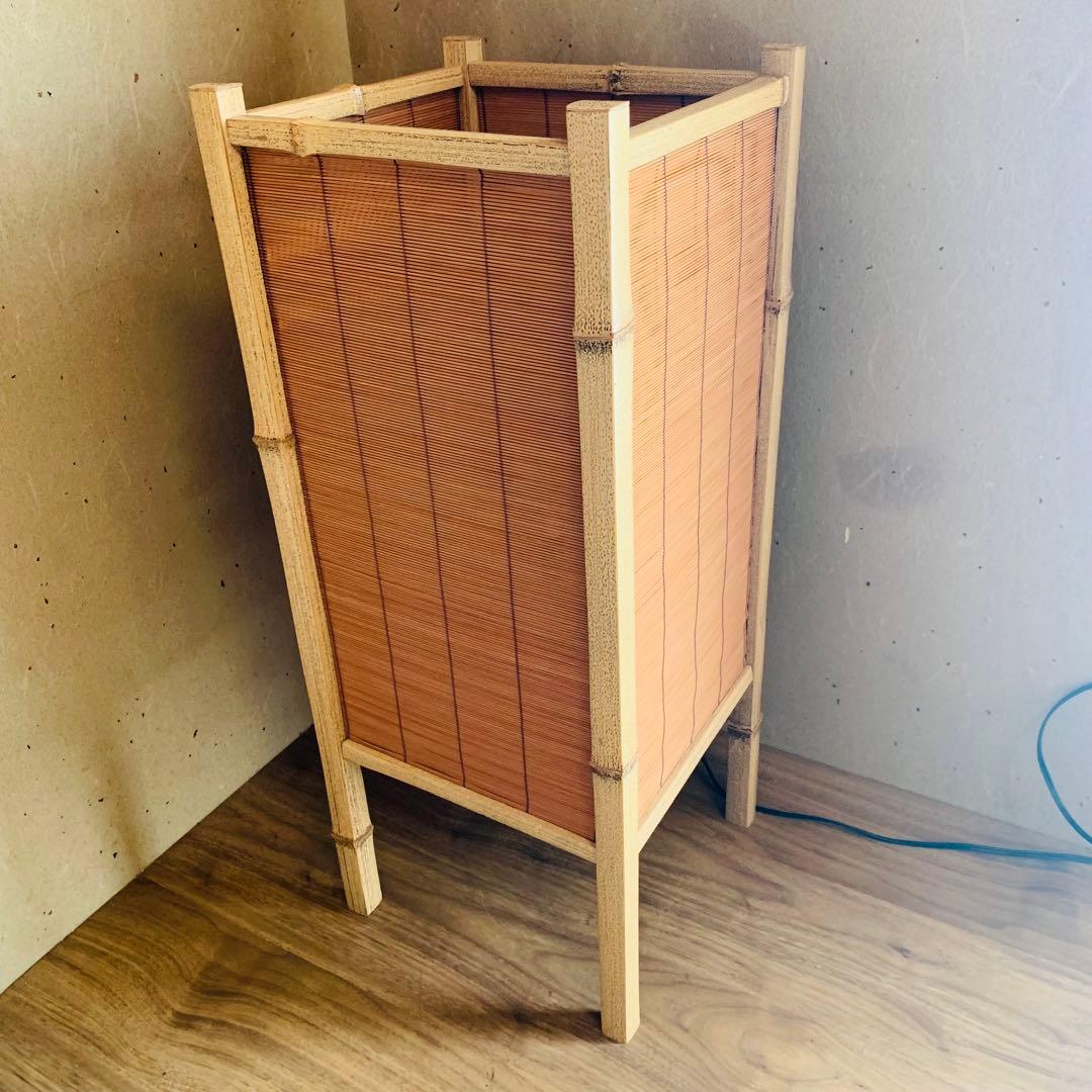 大型 高級 お座敷 座敷照明 行燈 竹製 バンブー 灯籠 ディスプレイ