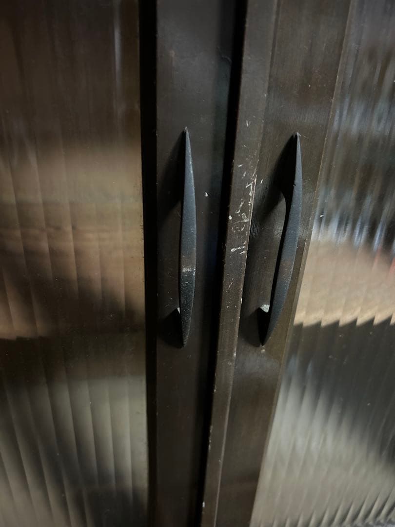 昭和初期　レトロ　本棚　ガラス扉　アンティーク