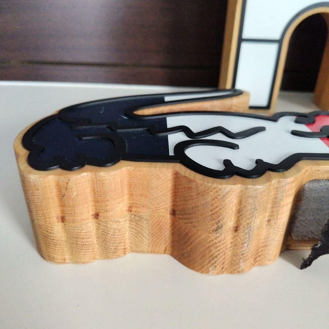 ②レア！LACOSTE 非売品 販促 店舗 木製オブジェ ワニとブリッジセット