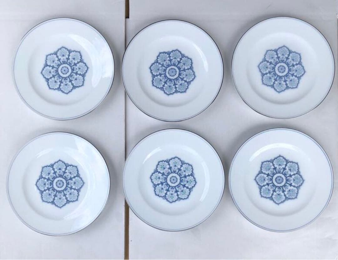 2. 大倉陶園　正倉院紋　ケーキ皿6客