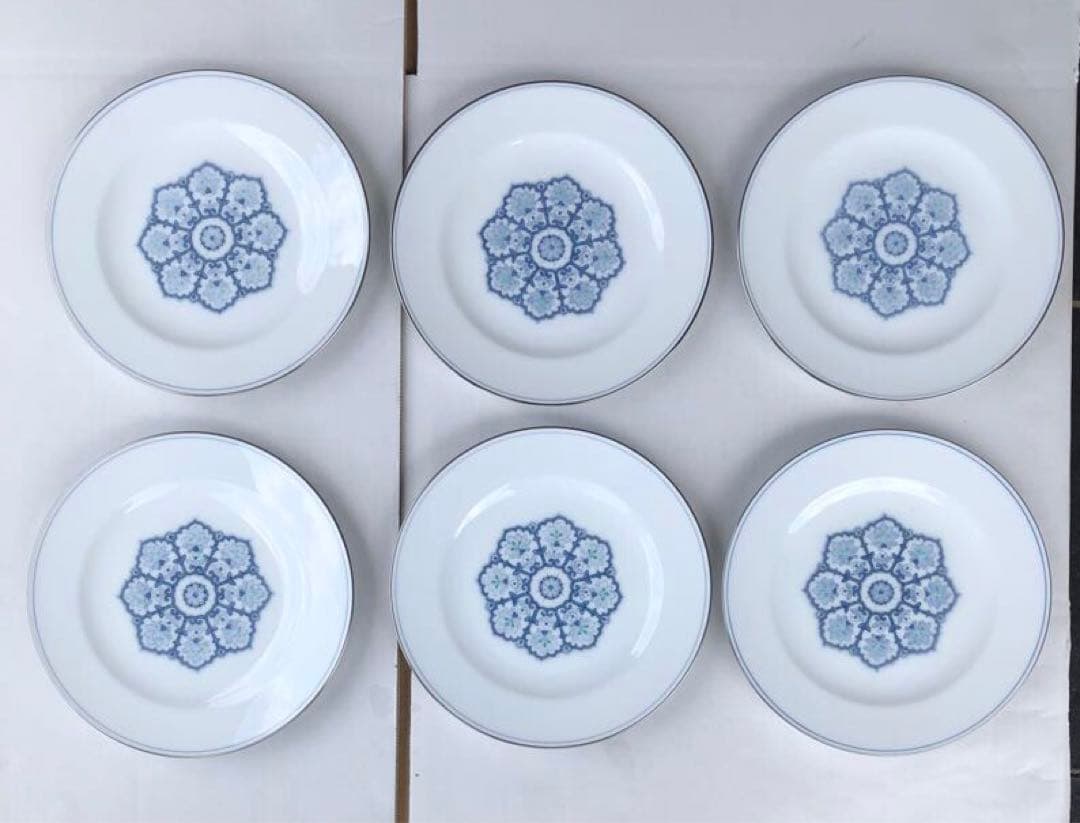 2. 大倉陶園　正倉院紋　ケーキ皿6客
