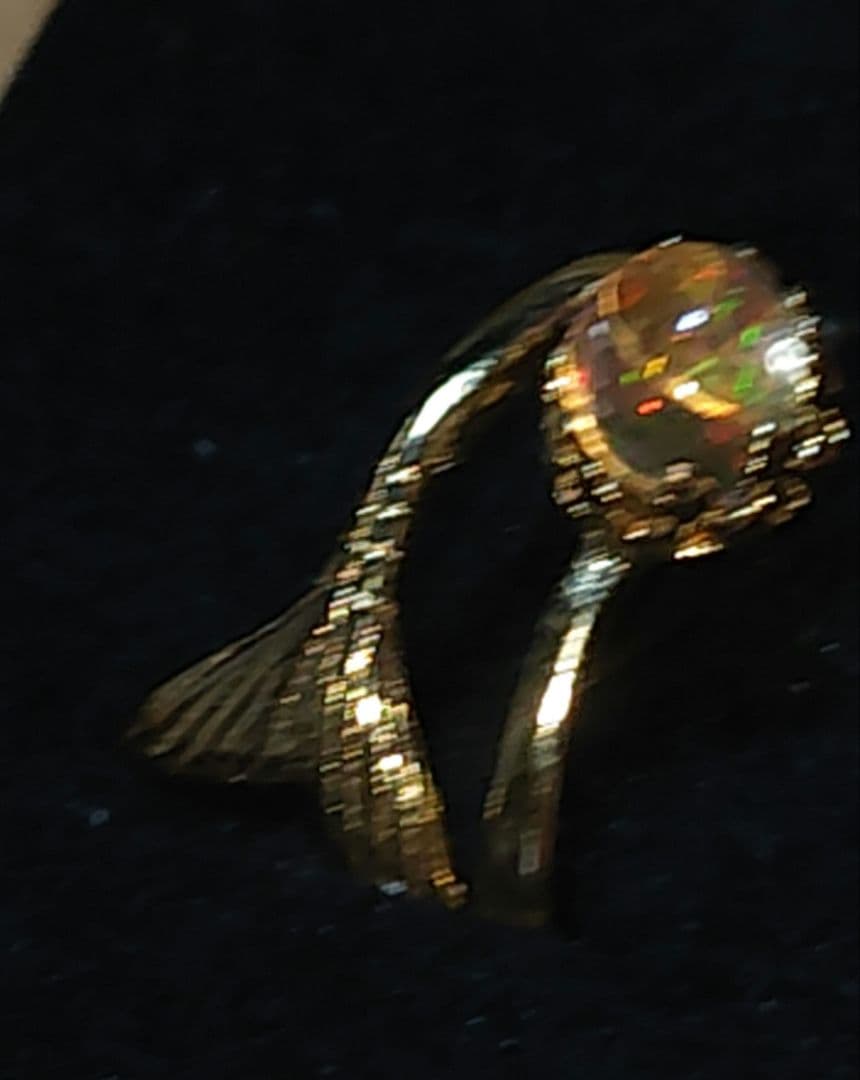 夏向け！メキシコオパール24kgpマーメイドテールリング