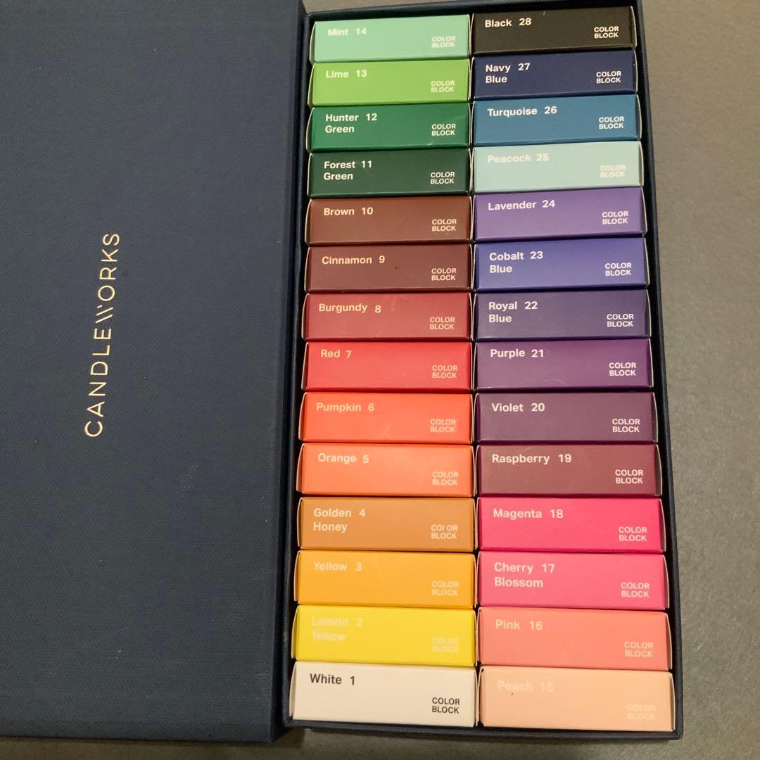 28色　カラーブロック　セット　キャンドル　used