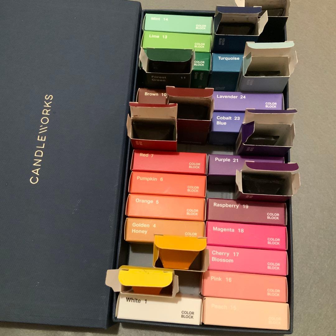 28色　カラーブロック　セット　キャンドル　used