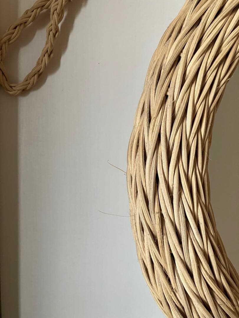 ラタンミラー　鏡　籐　吊り下げ