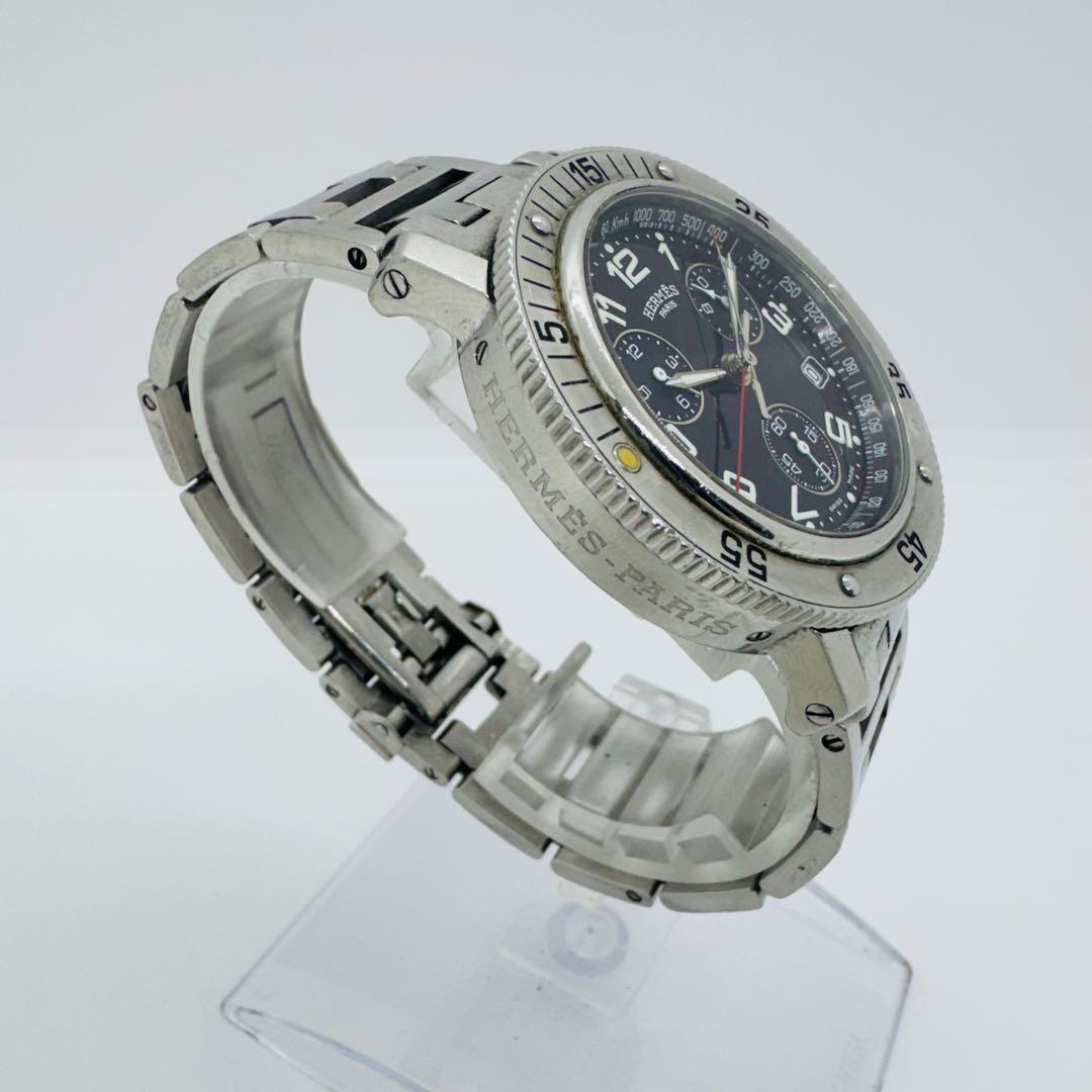 ✨HERMES✨エルメス✨クリッパー✨ダイバー✨クロノグラフ✨シルバー✨腕時計✨