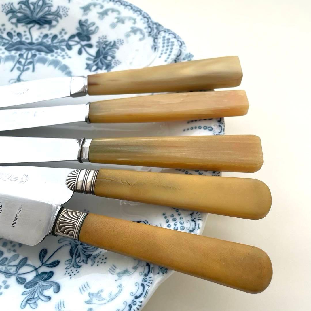 フランスヴィンテージ 大きめテーブルナイフ5本セット