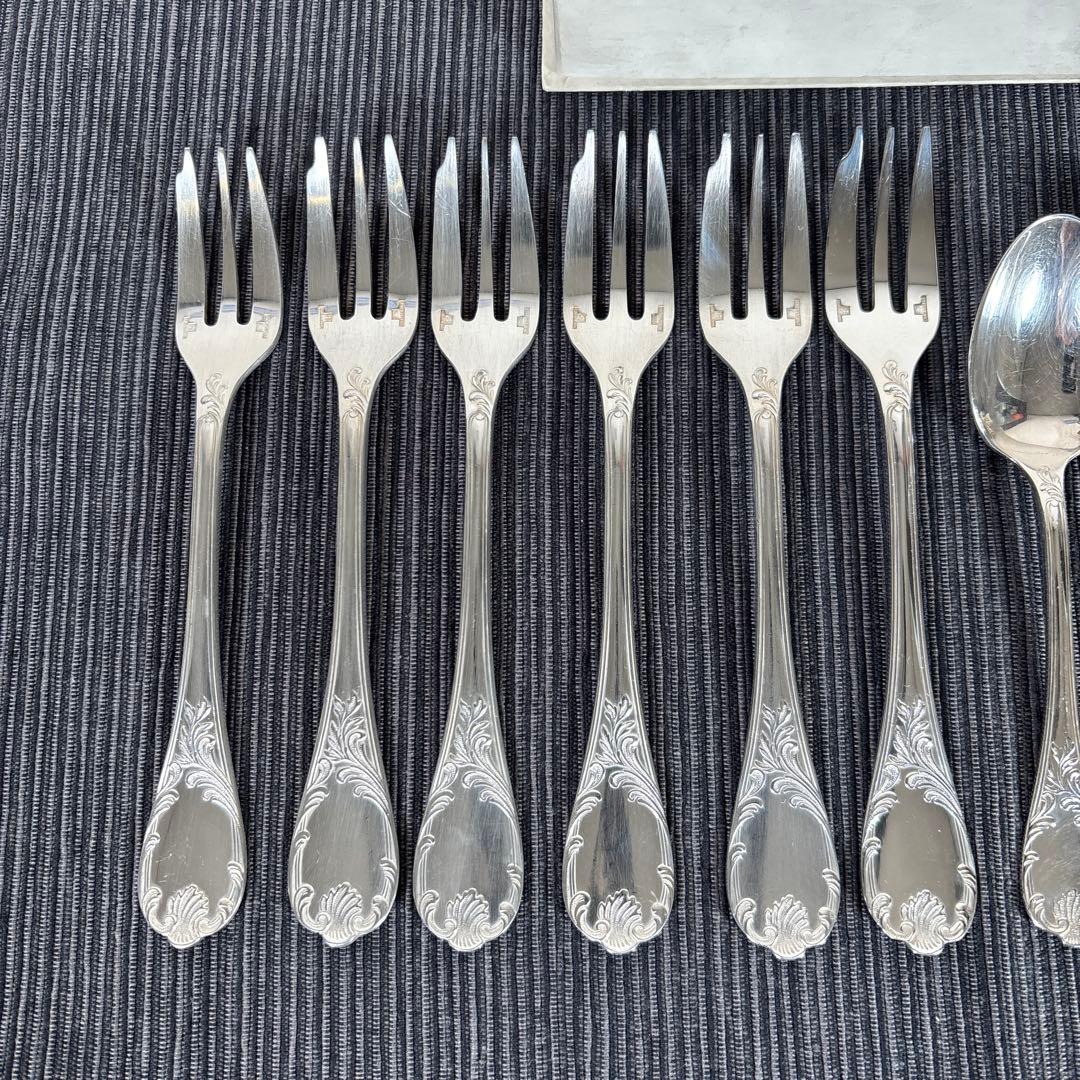 クリストフル マルリー シルバー ケーキフォーク+コーヒースプーン 12P