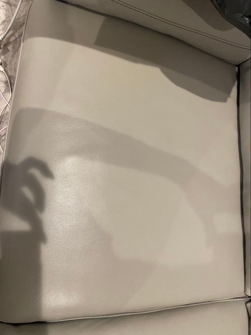 【美品】CALIA イタリア製ソファー　総本革　2人掛け　ベージュレザー