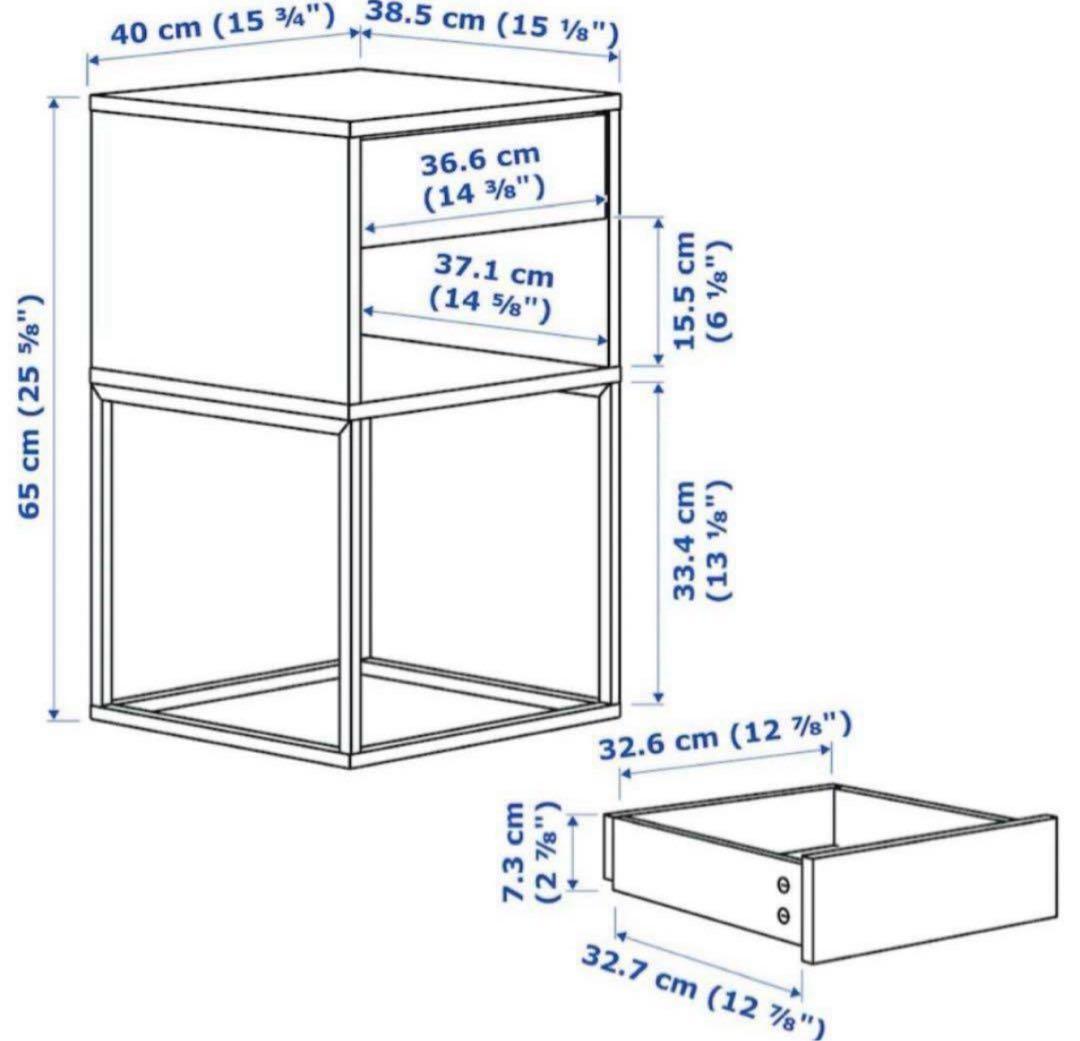 美品　IKEA ヴィークハムメル　VIKHAMMER サイドテーブル