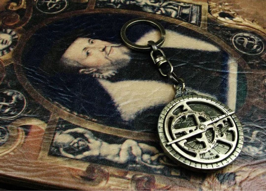 アストロラーベキーチェーンφ4.5cm 古代天文機器 真鍮製 スペイン