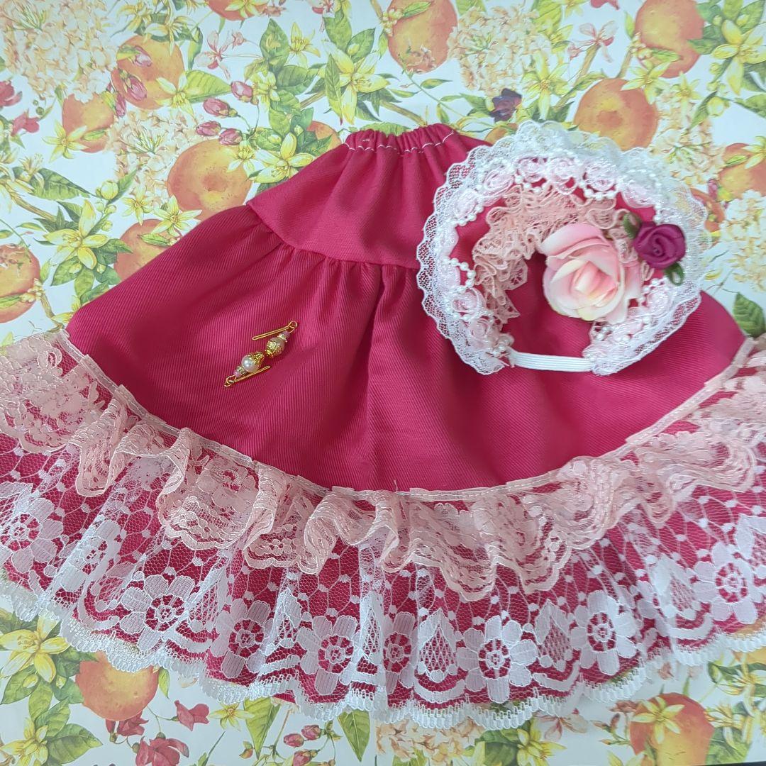 K*6様 ジェニーフレンド27cmドール服 ピンク♡お花たっぷりのドレス