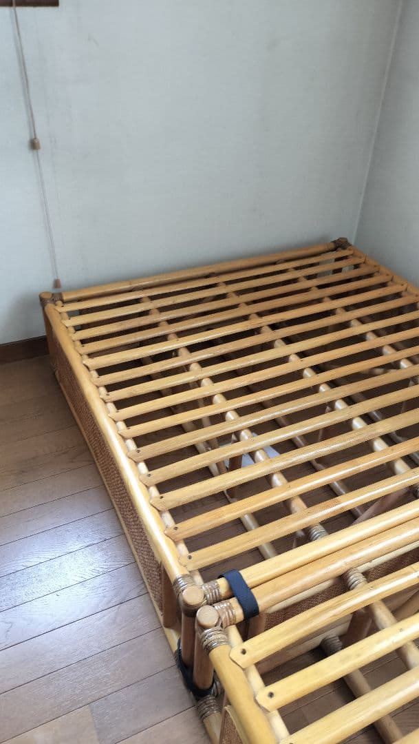 MAXさま専用 藤(ラタン)のベッド 直接引き渡し限定　2台セット