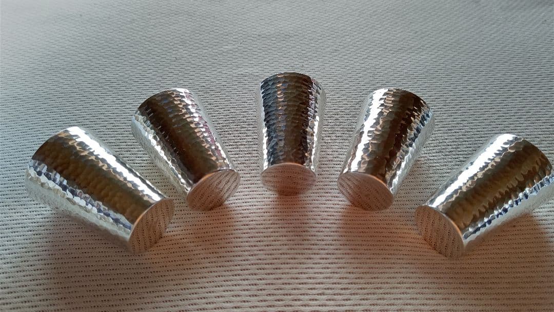 「銀製 三越」と刻印されたウイスキーカップ五個セット