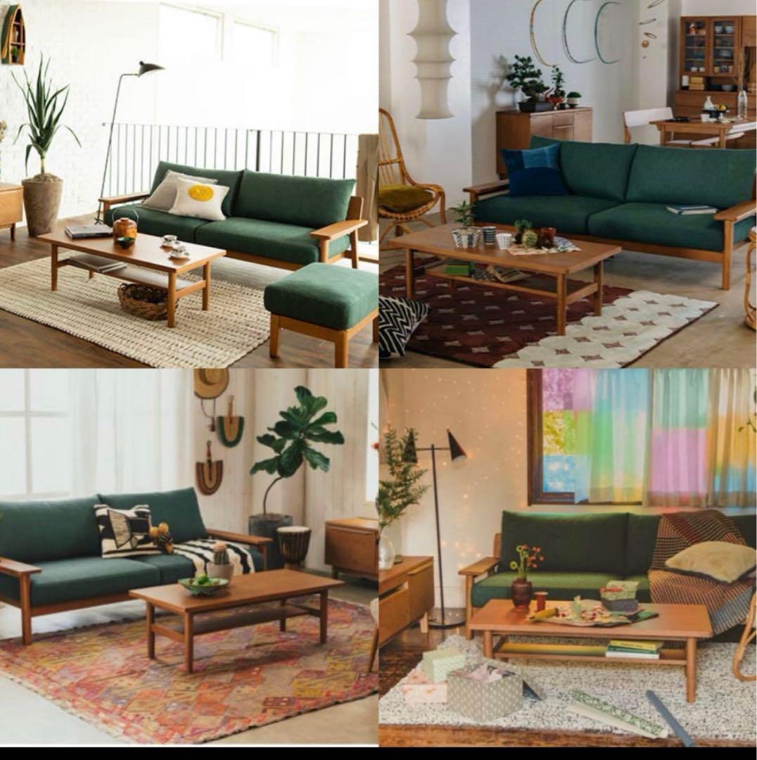 unico ウニコ KIRP キルプ カバーリングソファ 2シーター 緑 - メルカリ