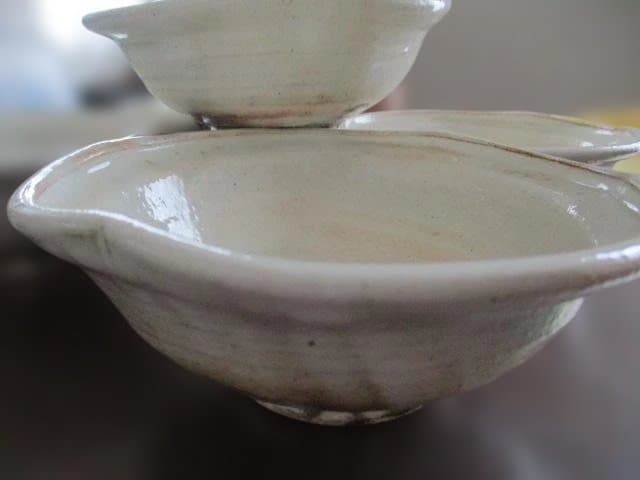 信楽焼 古谷信男 古谷製陶所 粉引輪花？中鉢 5枚セット - メルカリ