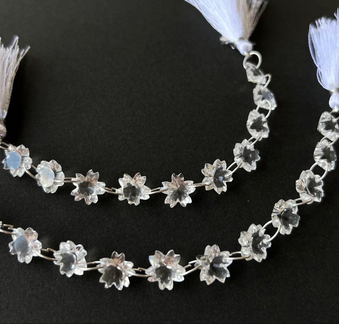 【桜】﻿クリスタル  チェリーブロッサムカット １連