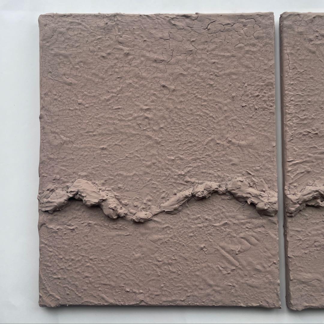 ブラウンベージュのテクスチャーアート｜抽象画 アートパネル ナチュラル 北欧