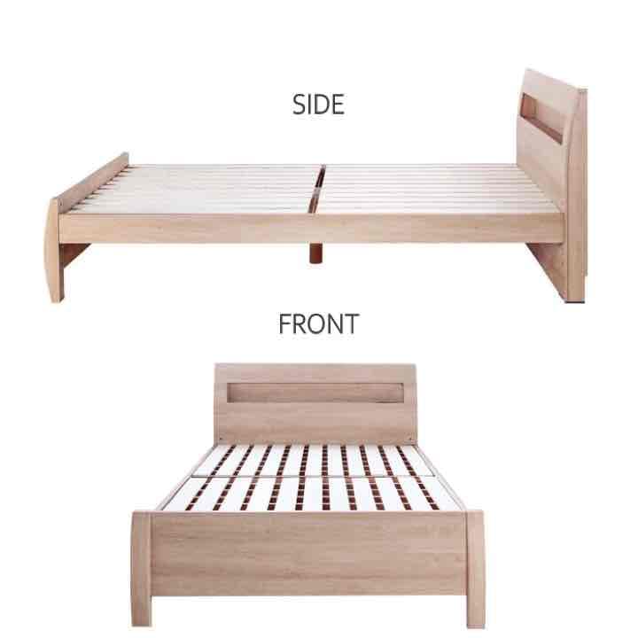 【送料無料！】LED照明付きシングルベッド（フレームのみ）