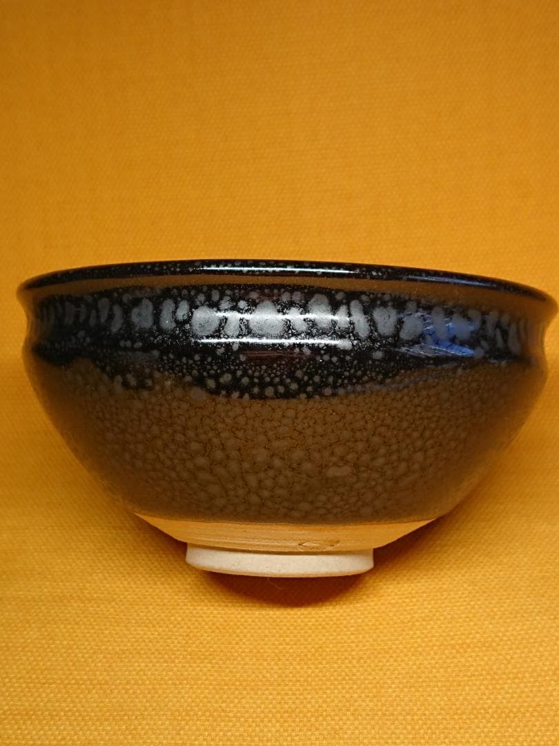 【美品】茶碗　油滴天目　陶器　茶道　置物　インテリア　工芸品　美術品　A1597