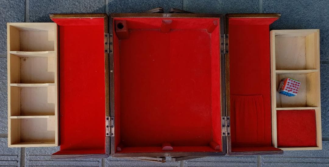 アンティーク レトロの極み TOKUSIMA SIMIZU 鏡台 お針箱付