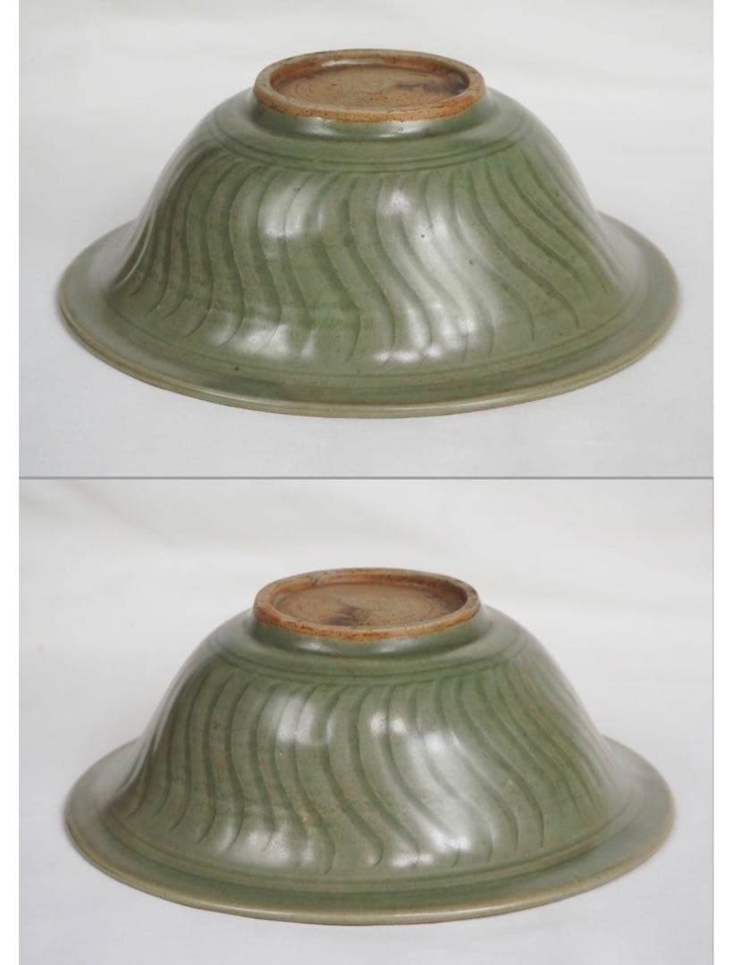 送料無料　明時代　龍泉窯青磁碗　中国古玩