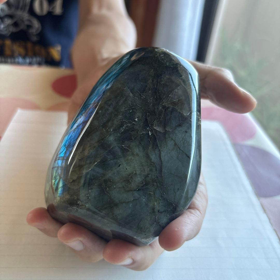 ラブラドライト 約1kg 鑑賞石 原石 自然石 鉱物 水石 誕生石 宝石 鉱石