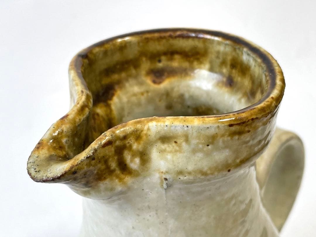 陶芸家 船木研児 船木研兒 白釉手付壺 ピッチャー 舩木 バーナード